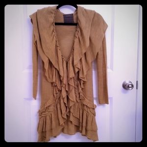 Anthropologie Lightweight Ruffle Sweater